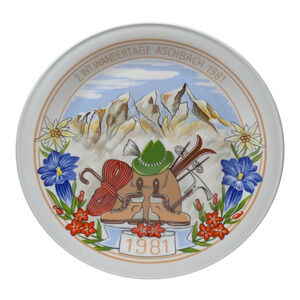 Schönwald Collector's plate "2. Int. Wanderung Ramsau-Dachstein 1981." Cared For